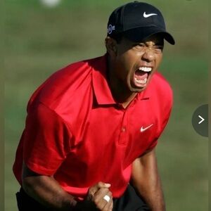 Nike Tiger Woods Collection Pink Medium Golf Shirt Men’s